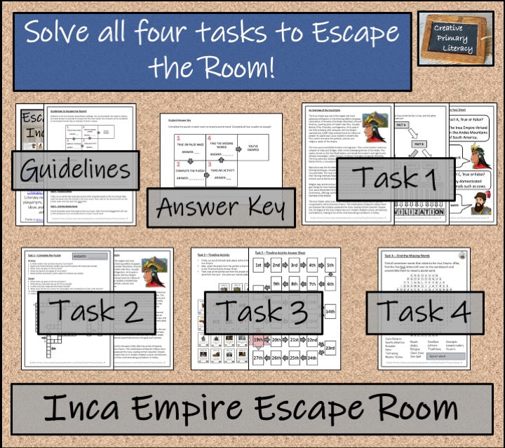 Inca Empire Escape Room Activity