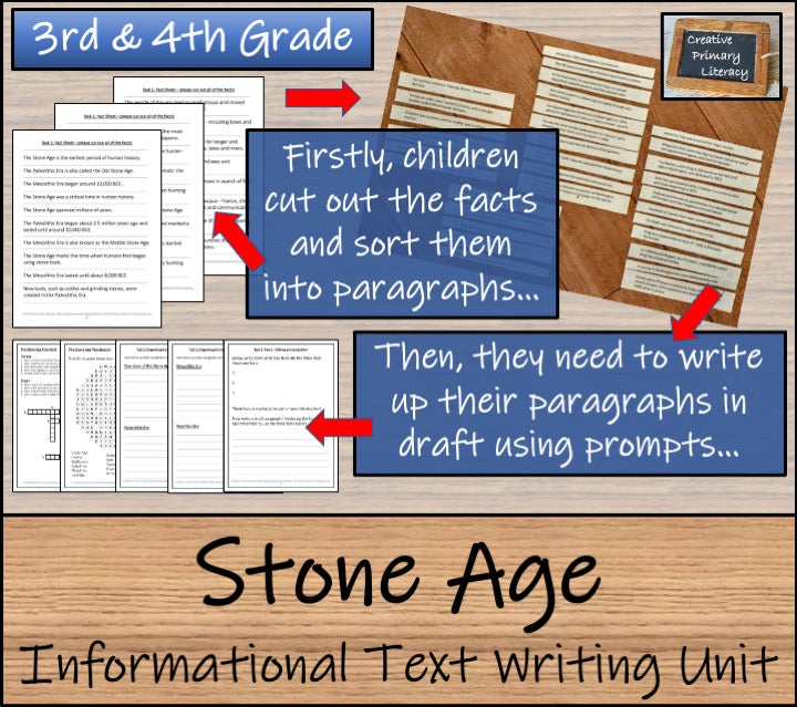 Stone Age Informational Writing Unit | 3rd Grade & 4th Grade