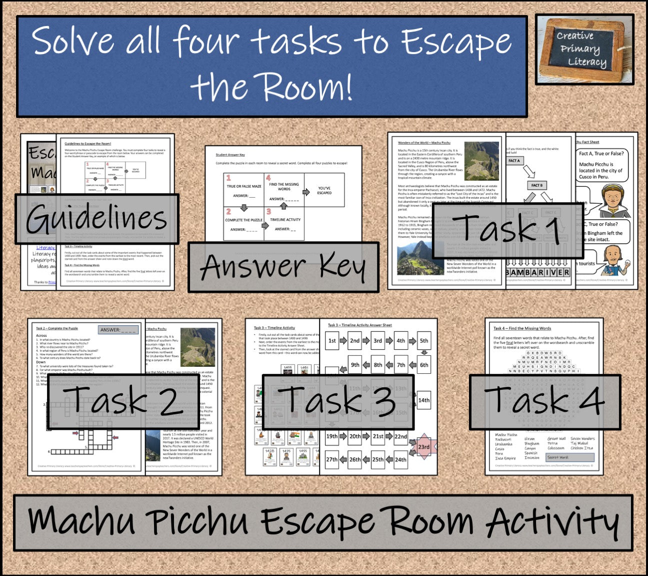 Machu Picchu Escape Room Activity