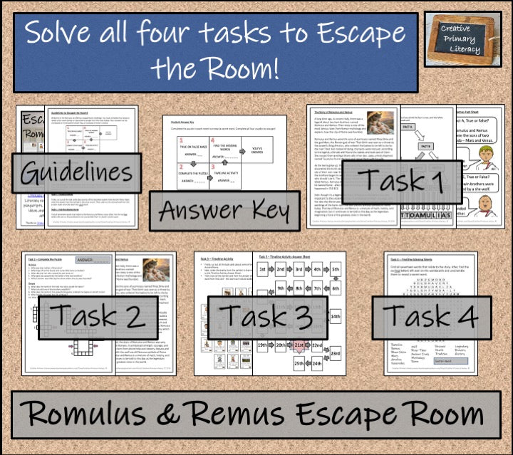 Romulus and Remus Escape Room Activity