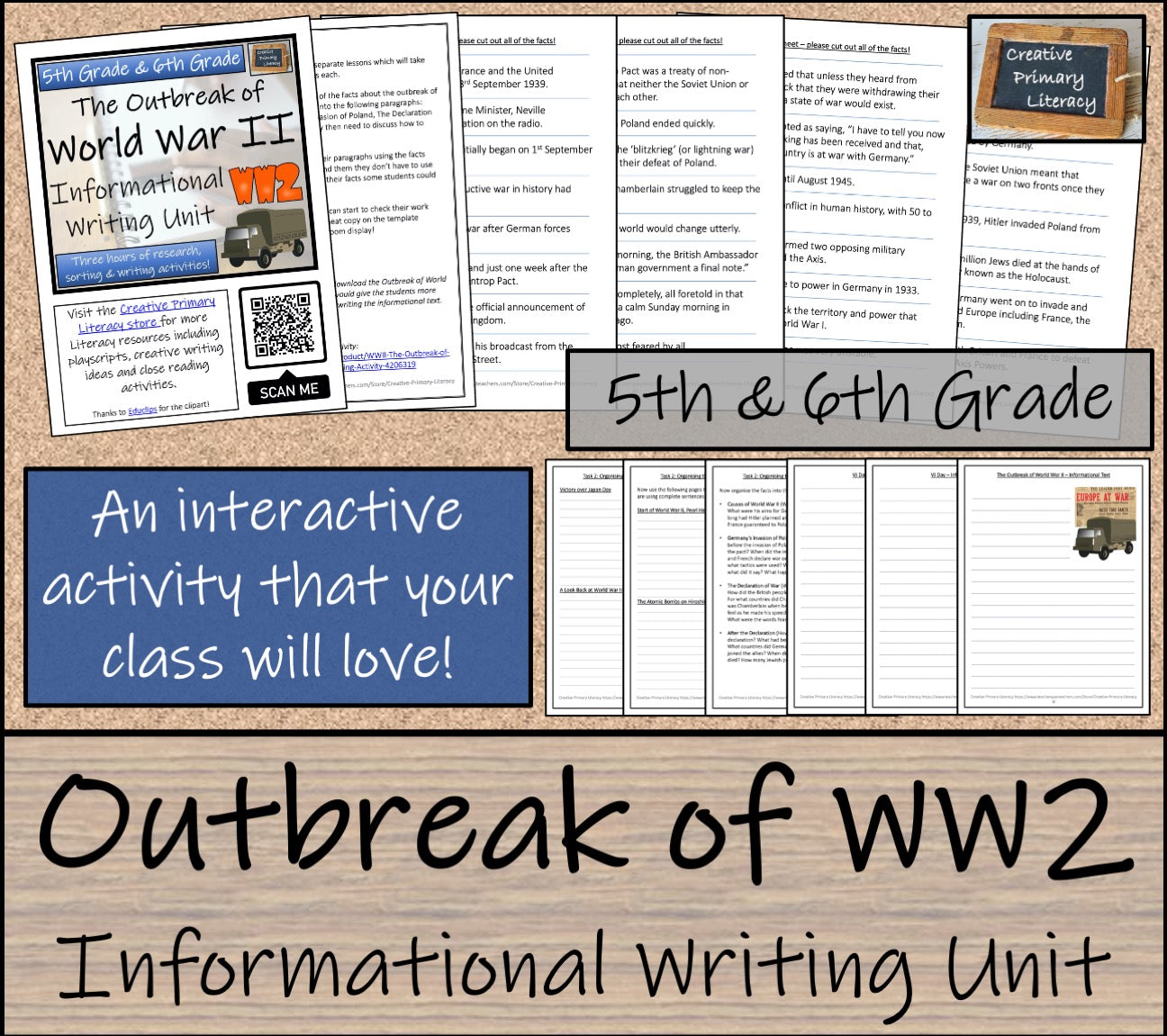 Outbreak of World War II Informational Writing Unit | 5th Grade & 6th Grade