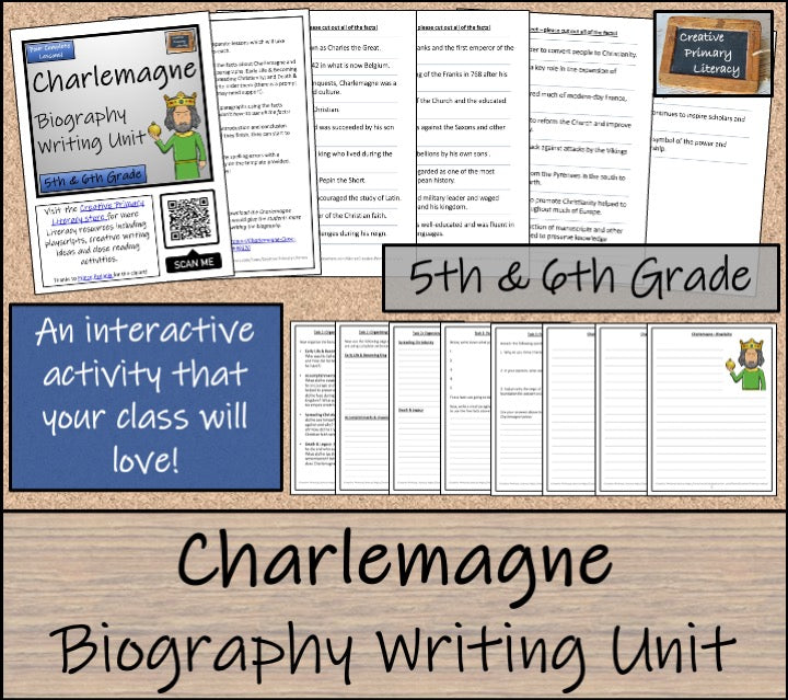 Charlemagne Biography Writing Unit | 5th Grade & 6th Grade