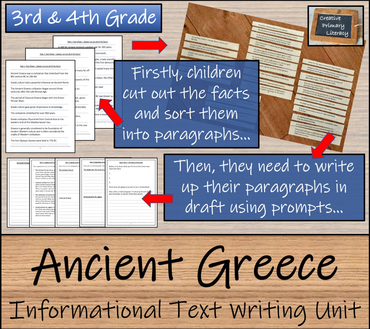 Ancient Greece Informational Writing Unit | 3rd Grade & 4th Grade