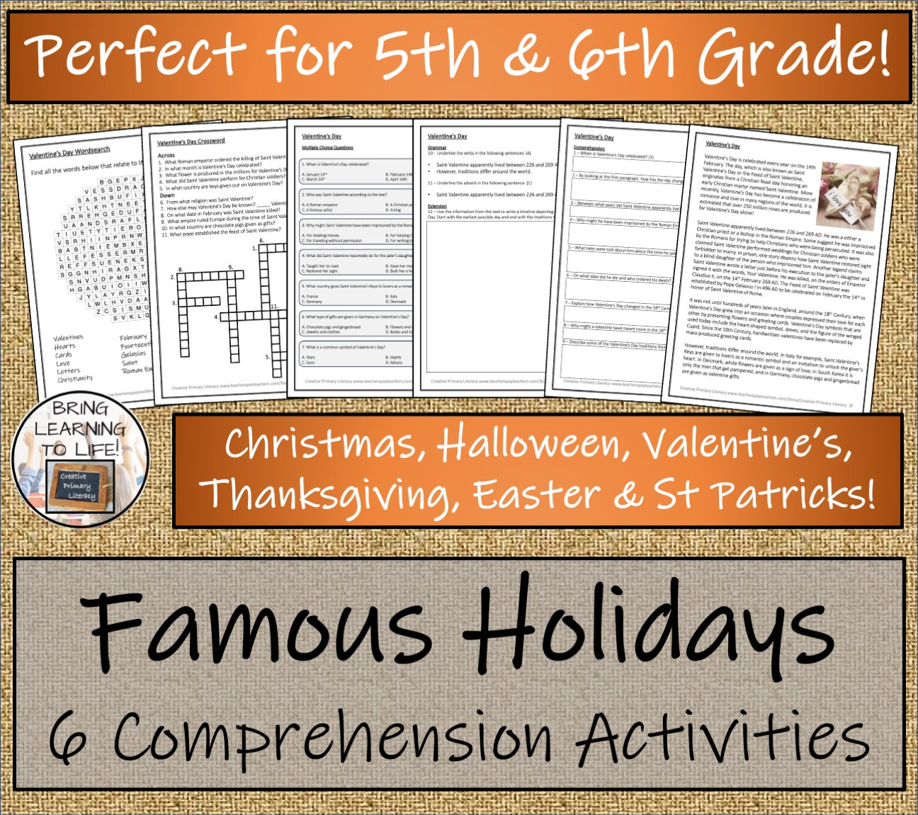 Holidays of the United States Close Reading Bundle | 5th Grade & 6th Grade