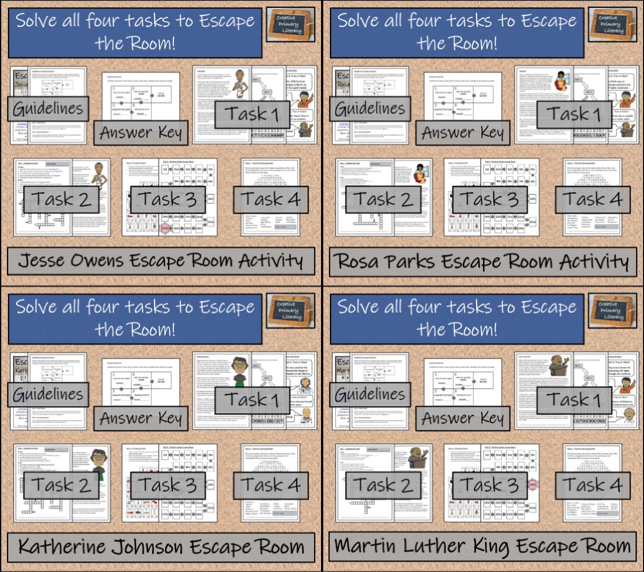 Black History Escape Room Activity Mega Bundle | 5th Grade & 6th Grade