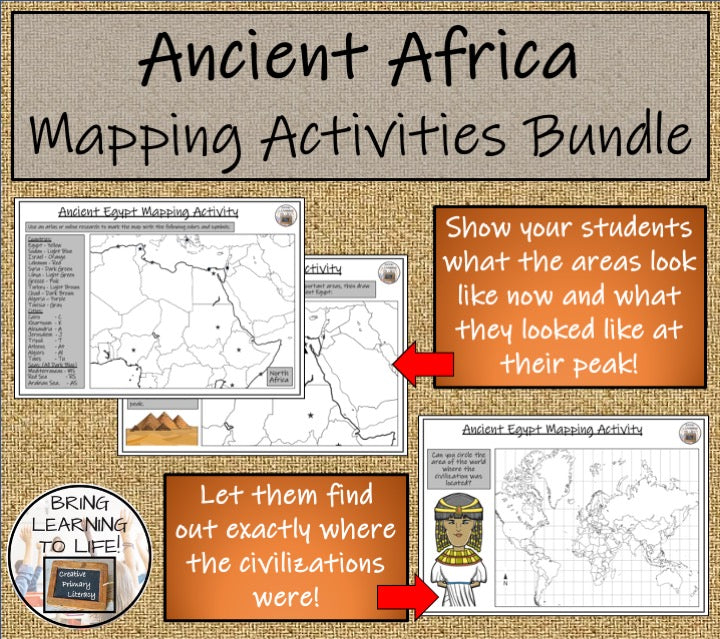 Ancient Africa Map Activities and Presentations Bundle