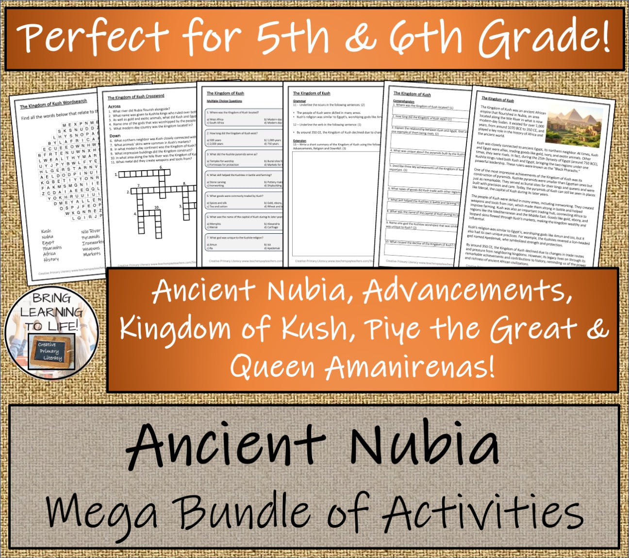 Ancient Nubia Mega Bundle of Activities | 5th Grade & 6th Grade