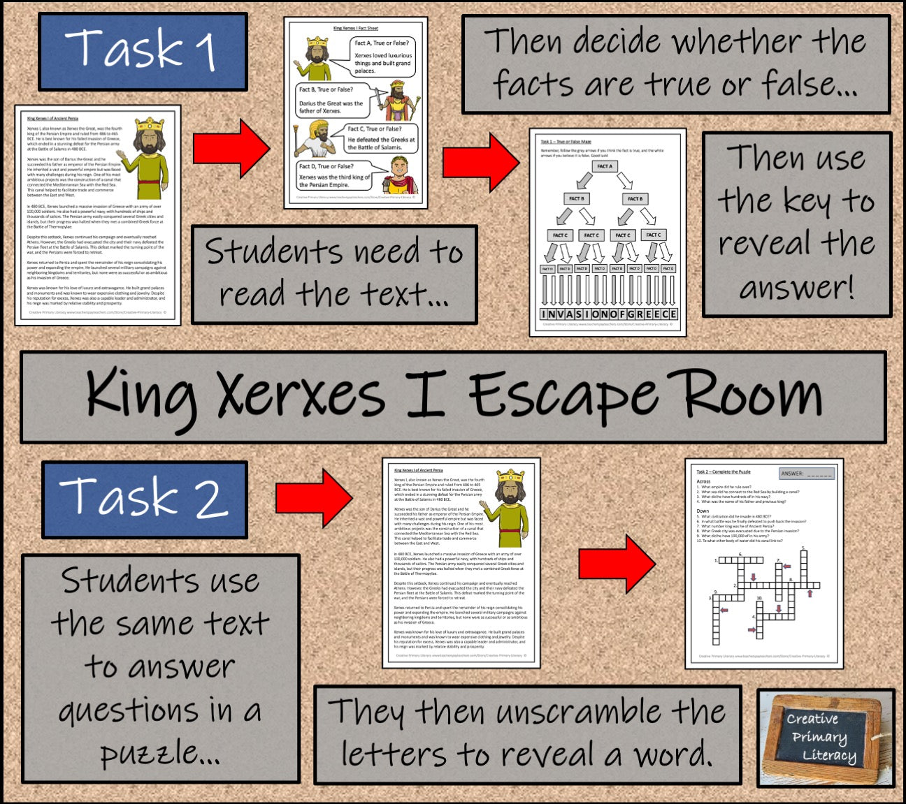 King Xerxes I Escape Room Activity