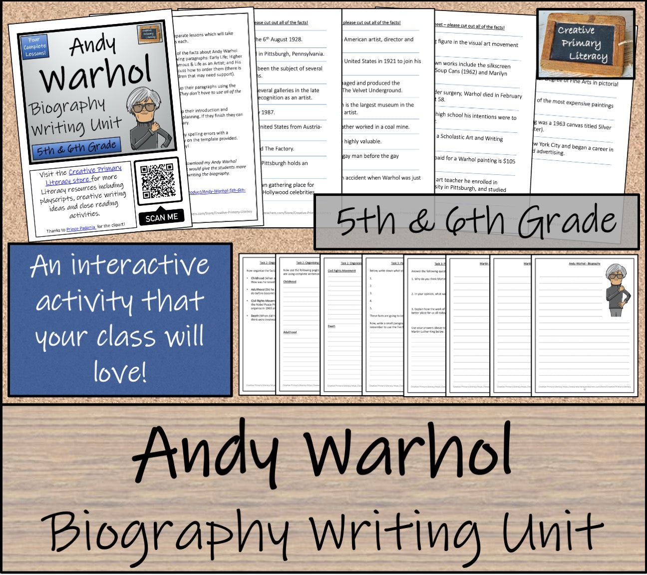 Andy Warhol Biography Project & Writing Unit | 5th Grade & 6th Grade