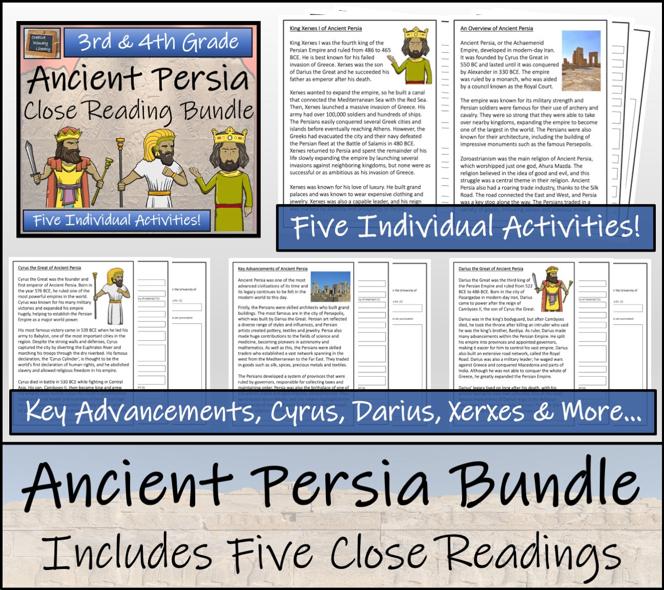 Ancient Persia Mega Bundle of Activities | 3rd Grade & 4th Grade