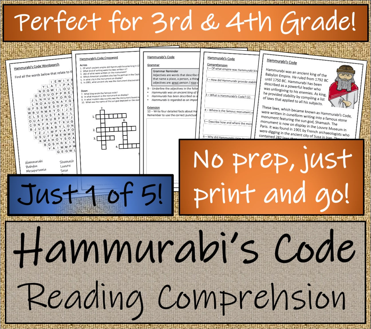 Ancient Mesopotamia Close Reading Comprehension Book | 3rd Grade & 4th Grade