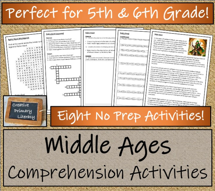 Middle Ages Close Reading Comprehension Book | 5th Grade & 6th Grade