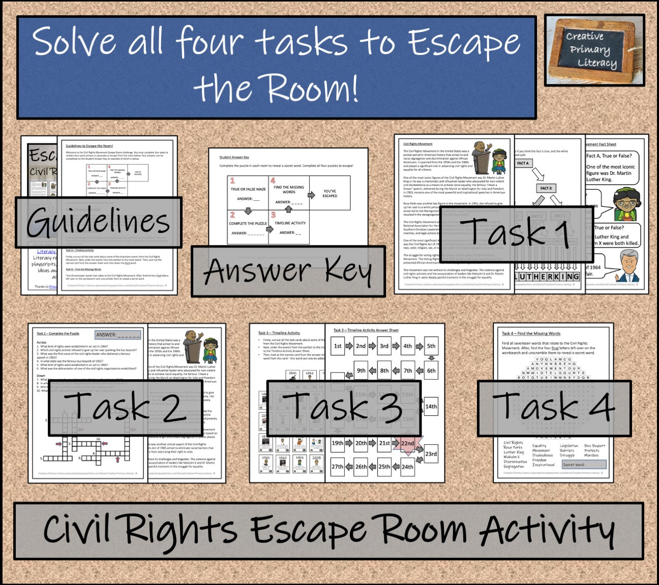 Civil Rights Movement Escape Room Activity