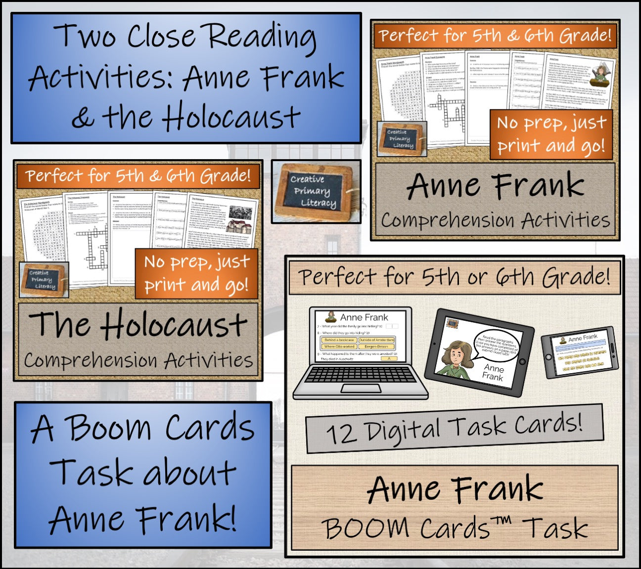 The Holocaust & Anne Frank Bundle | 5th Grade & 6th Grade