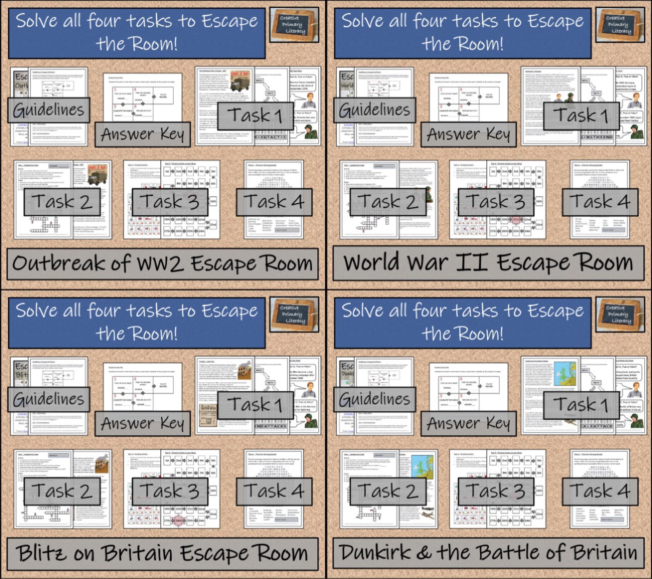 World War 2 Escape Room Activity Mega Bundle | 5th Grade & 6th Grade