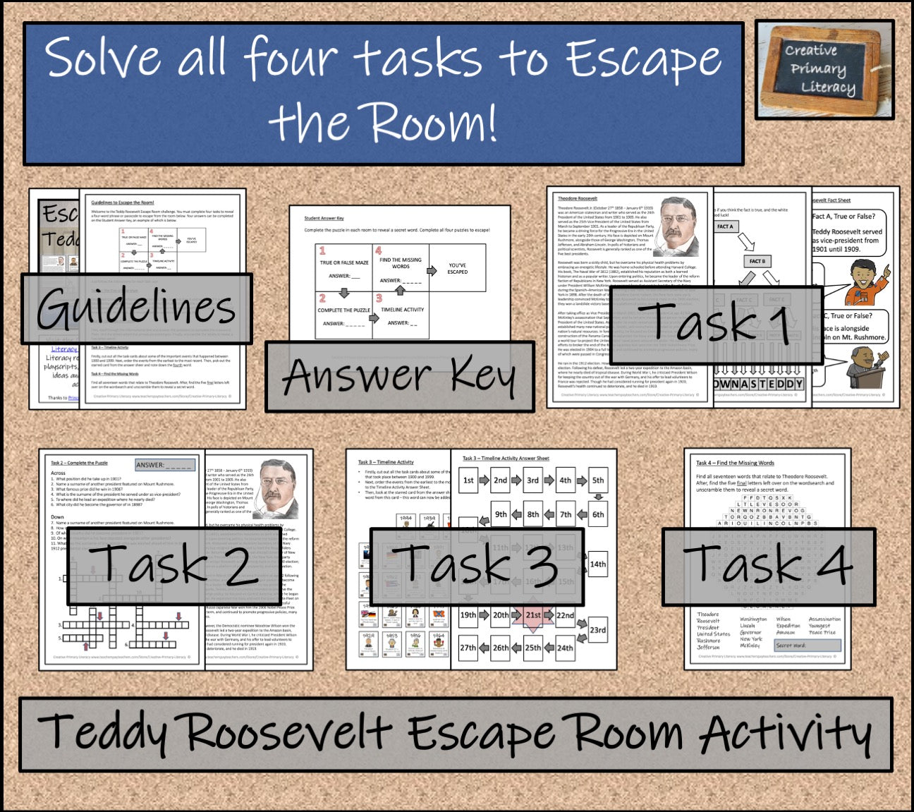 Theodore Roosevelt Escape Room Activity