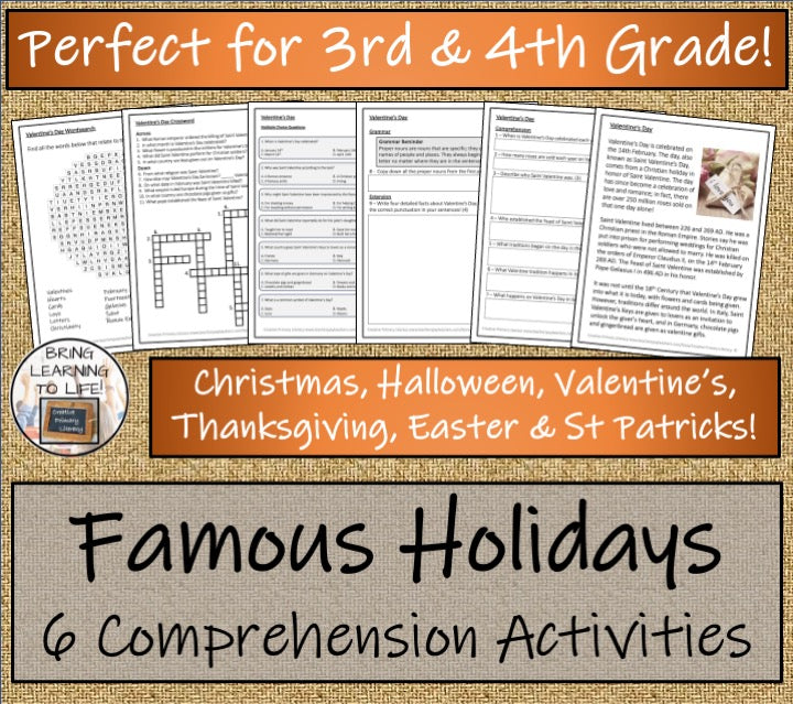 Holidays of the United States Close Reading Bundle | 3rd Grade & 4th Grade