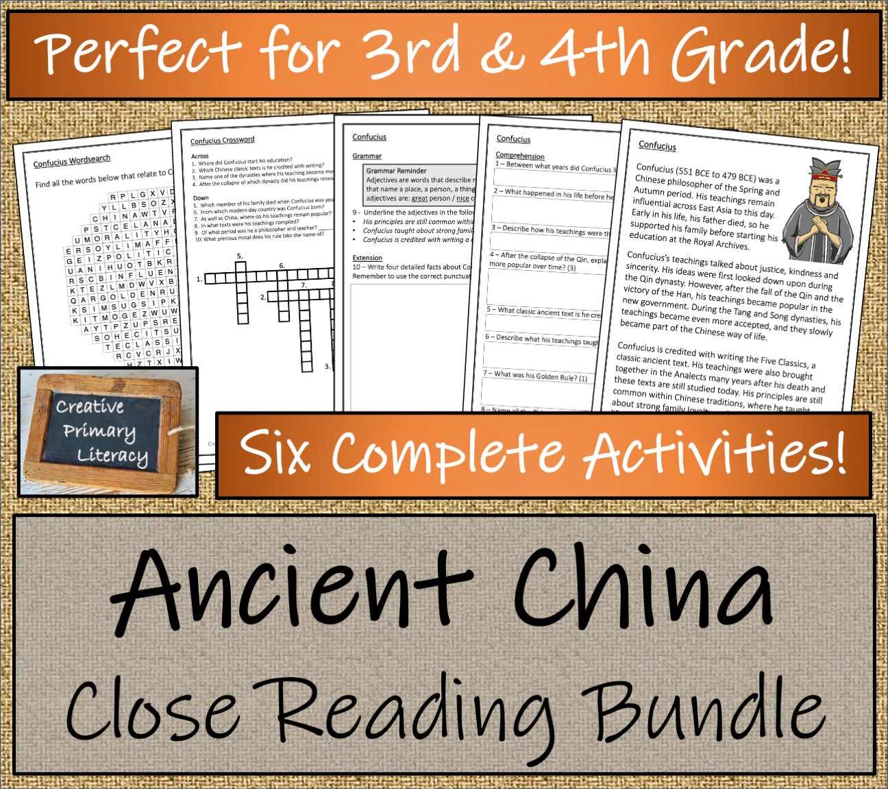 Ancient China Close Reading Comprehension Book | 3rd Grade & 4th Grade