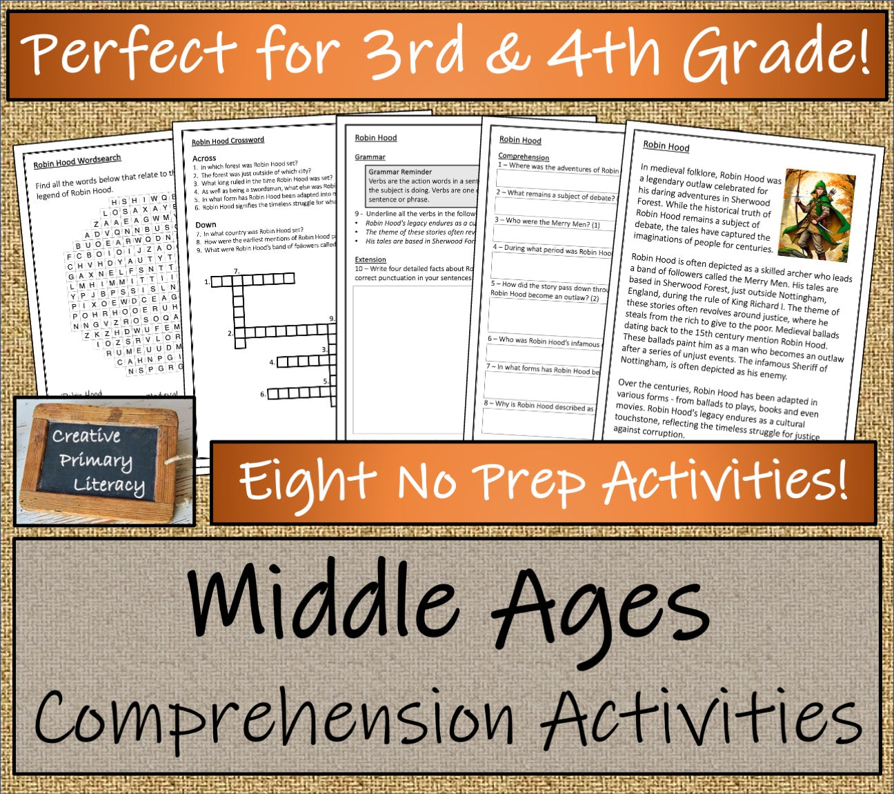 Middle Ages Close Reading Comprehension Book | 3rd Grade & 4th Grade