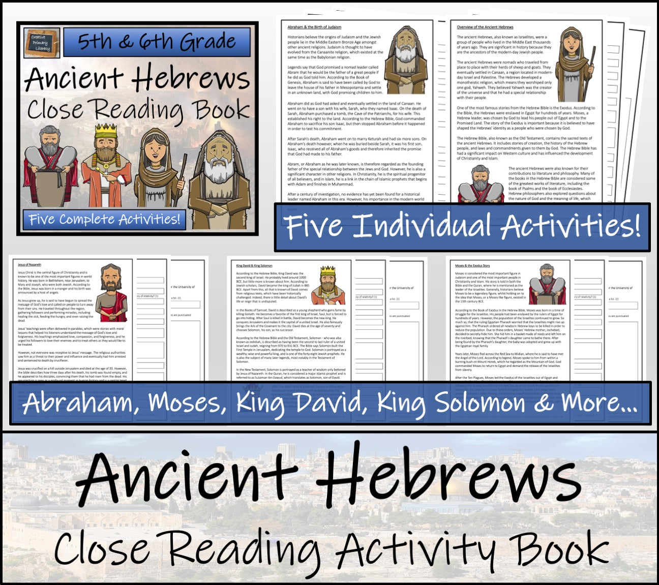 Ancient Hebrews Close Reading Comprehension Book | 5th Grade & 6th Grade