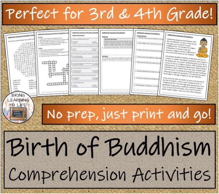 Siddhartha Gautama Close Reading & Biography Bundle | 3rd Grade & 4th Grade