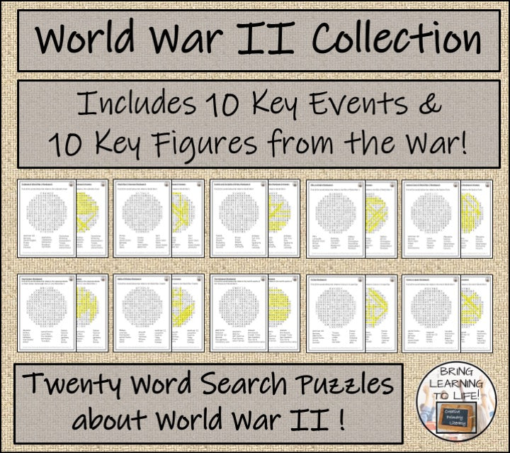 World War 2 Word Search Puzzle Collection