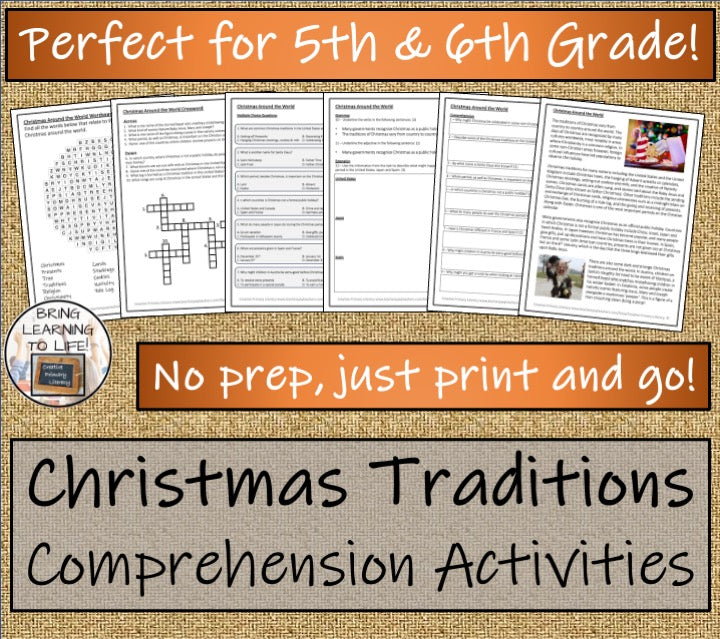 Christmas Around the World Close Reading Comprehension | 5th & 6th Grade