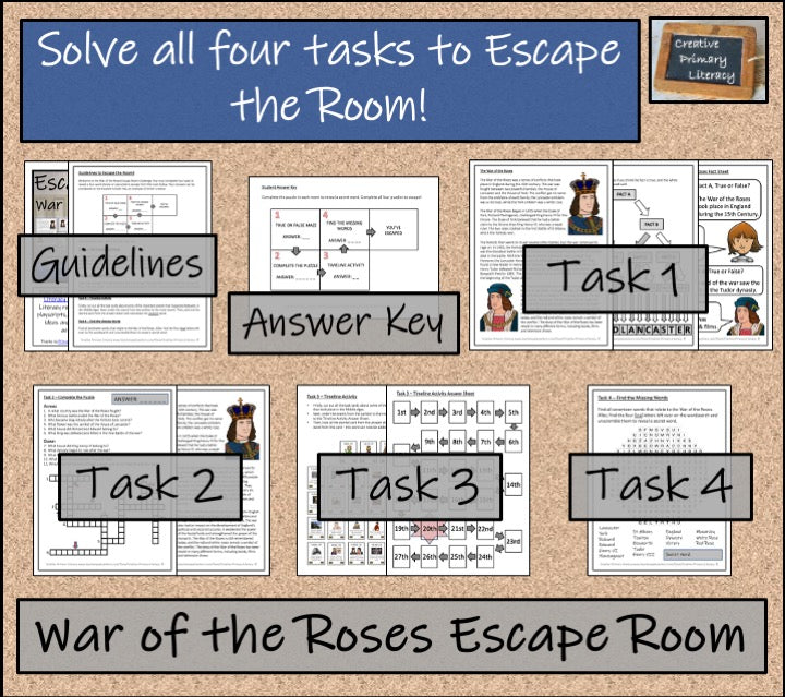 War of the Roses Escape Room Activity