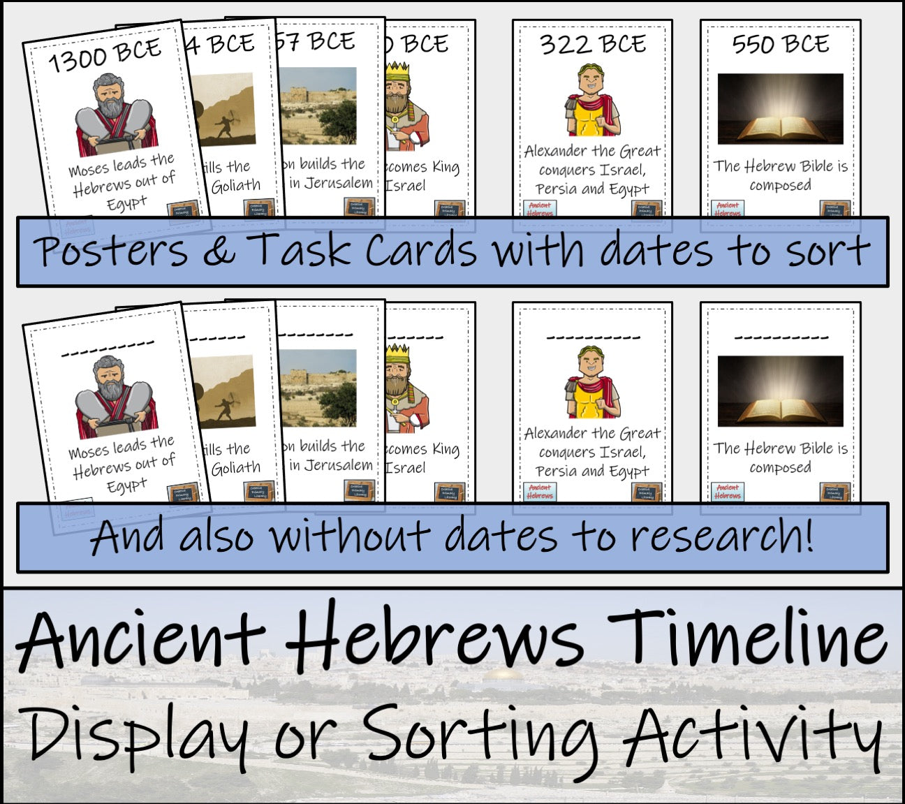 Ancient Hebrews Timeline Display Research and Sorting Activity