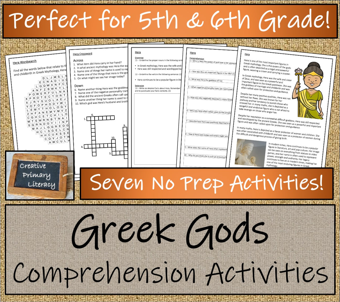 Gods of Ancient Greece Close Reading Activity Book | 5th Grade & 6th Grade