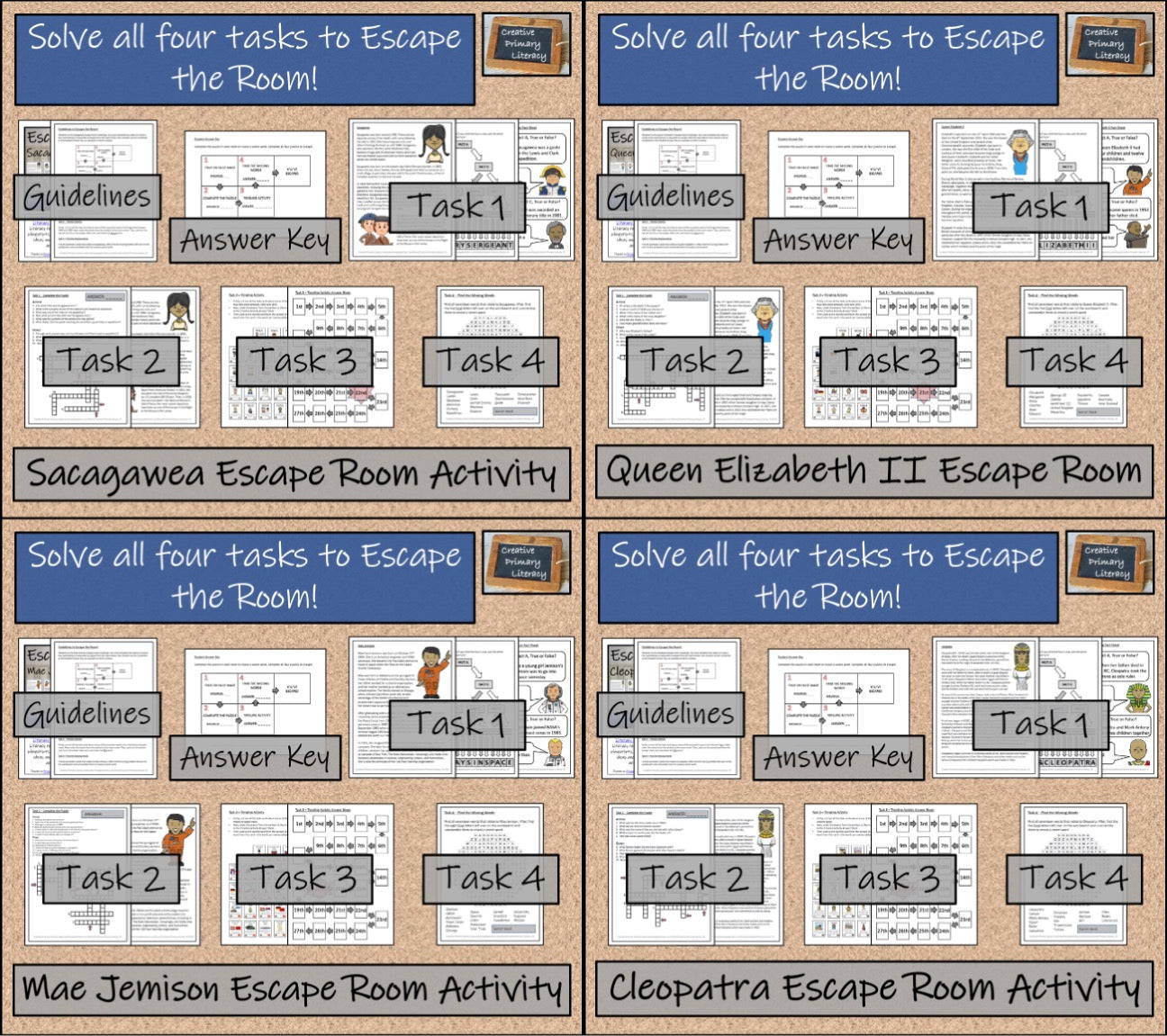 Womens History Volume 2 Escape Room Activity Bundle | 5th Grade & 6th Grade