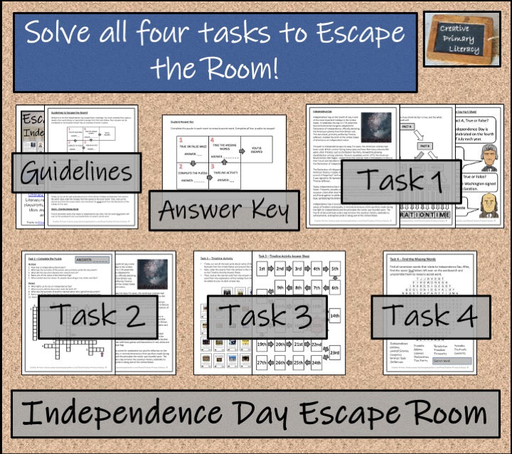 Independence Day Escape Room Activity