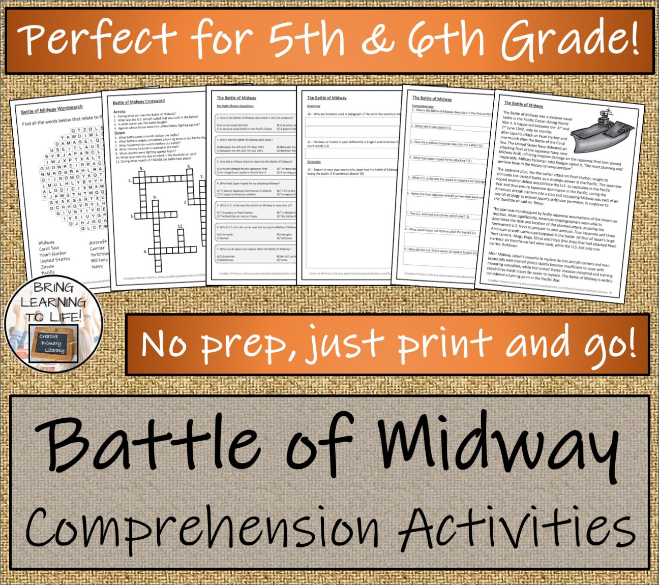 Battle of Midway Close Reading Comprehension Activity | 5th Grade & 6th Grade