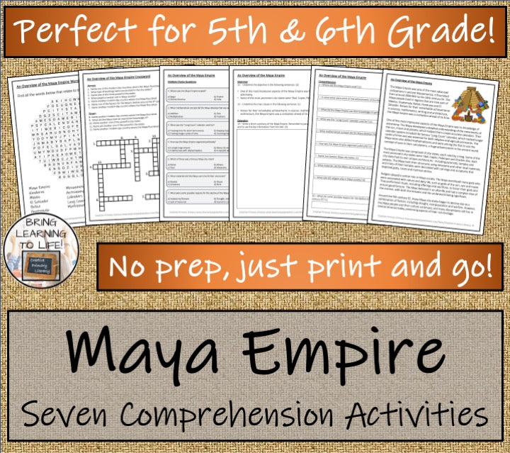 Maya Empire Mega Bundle of Activities | 5th Grade & 6th Grade