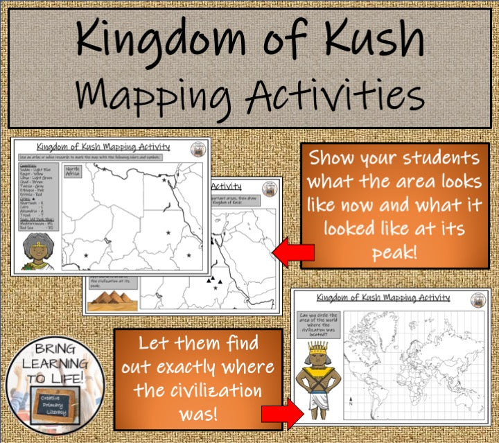 Kingdom of Kush Map Activities and Presentation