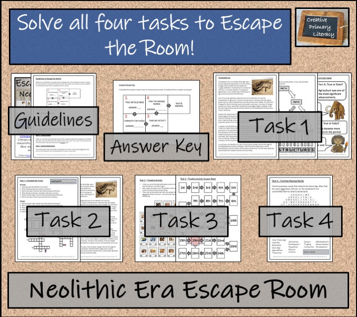 Neolithic Era Escape Room Activity