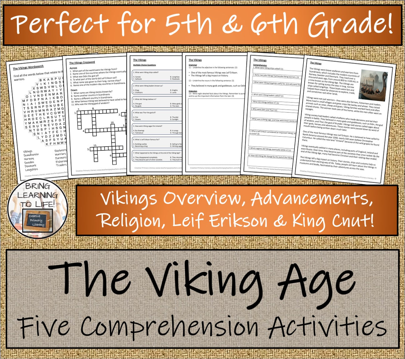The Viking Age Close Reading Comprehension Bundle | 5th Grade & 6th Grade