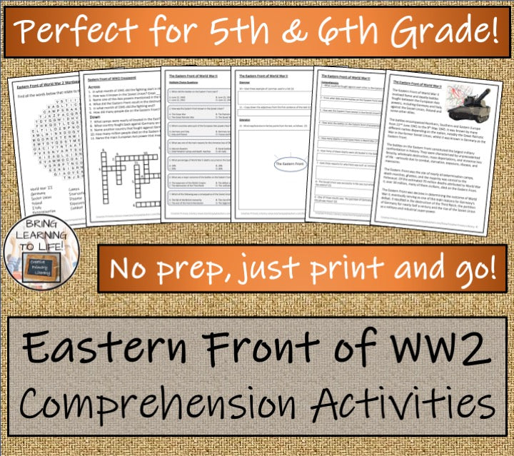 Eastern Front of World War II Close Reading Comprehension | 5th & 6th Grade