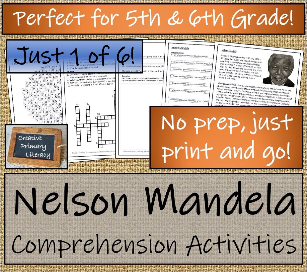 Nobel Peace Prize Winners Close Reading Comprehension Book | 5th & 6th Grade