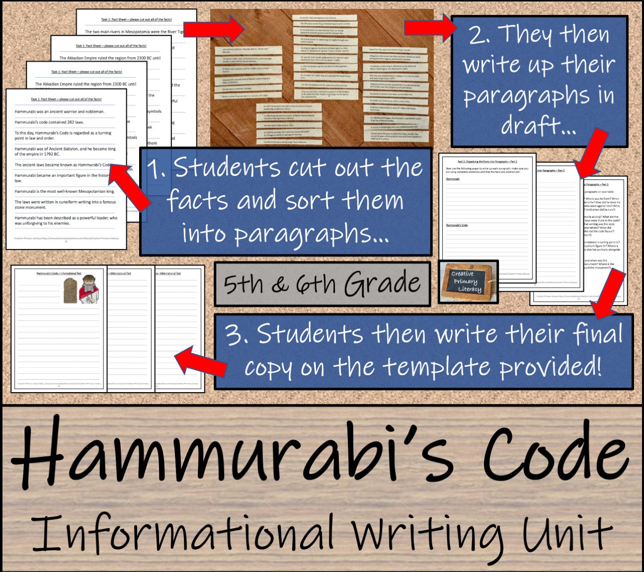 Hammurabi's Code Informational Writing Unit | 5th Grade & 6th Grade