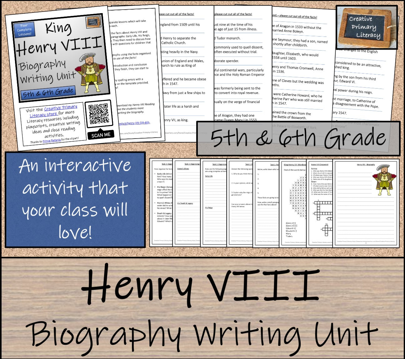 King Henry VIII Biography Project & Writing Unit | 5th Grade & 6th Grade