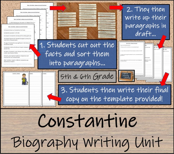 Constantine Biography Writing Unit | 5th Grade & 6th Grade