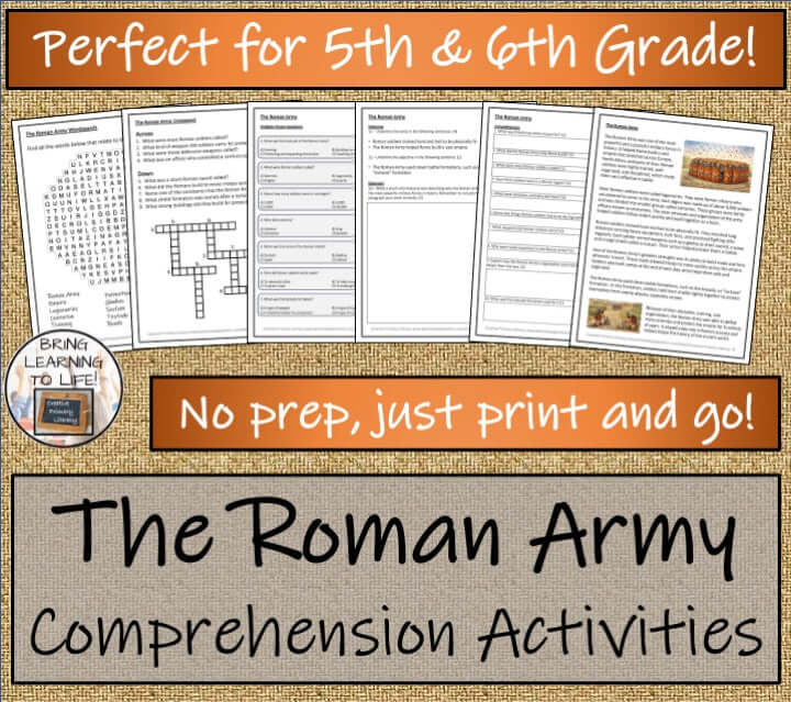 Roman Army Close Reading Passage & Comprehension Activities | 5th–6th Grade materials for engaging learning.