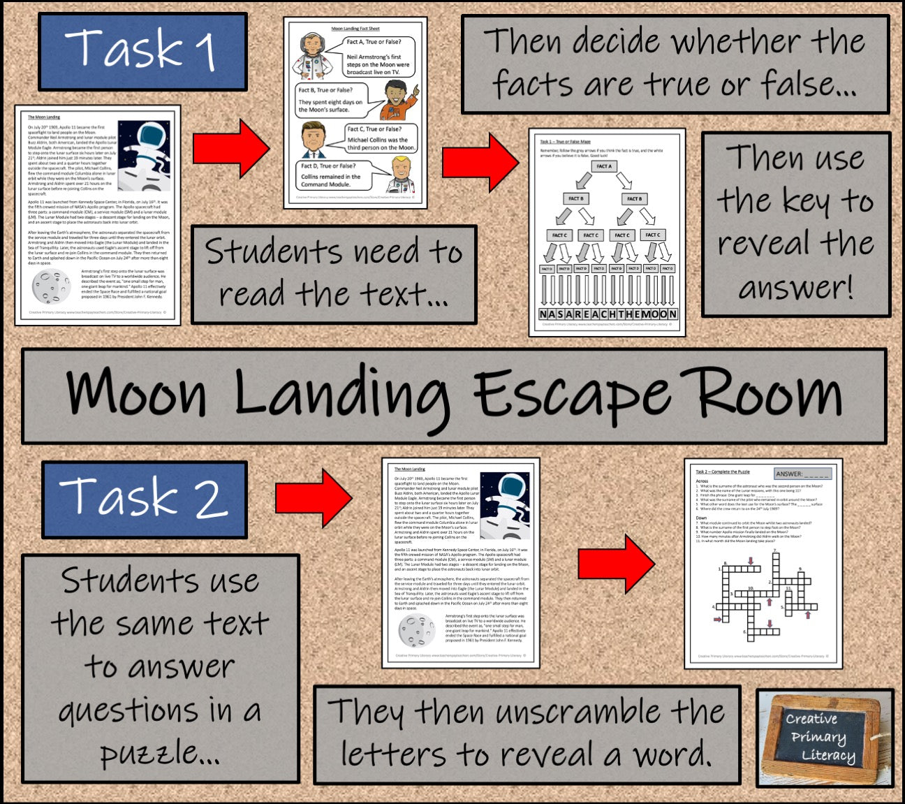 Apollo 11 Moon Landing Escape Room Activity