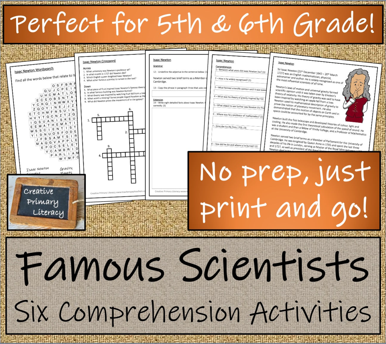 Famous Scientists Close Reading Comprehension Bundle | 5th & 6th Grade