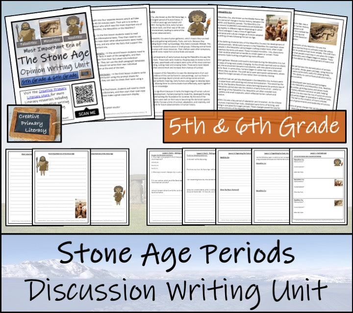 Most Important Era of the Stone Age Opinion Writing Unit | 5th & 6th Grade