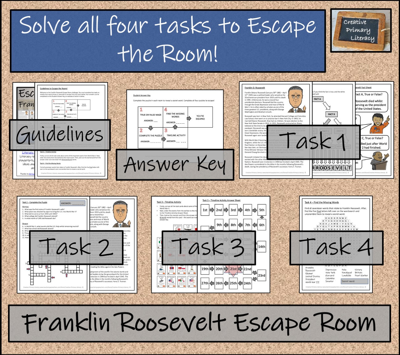 Franklin Roosevelt Escape Room Activity