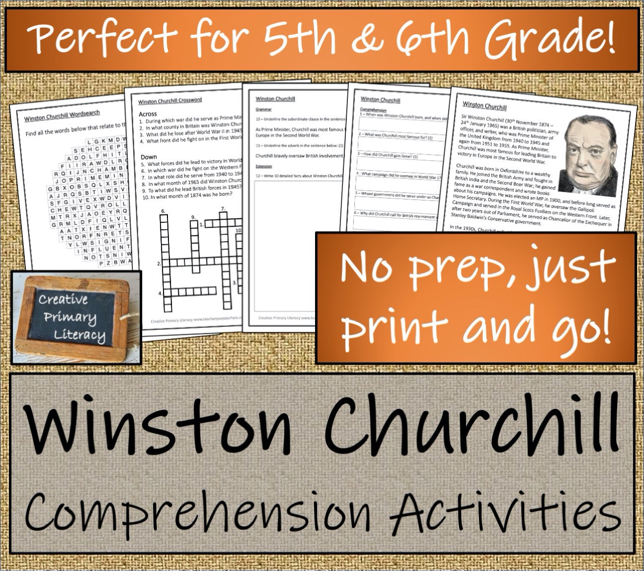 World War II Leaders Close Reading Comprehension Activity Book | 5th & 6th Grade