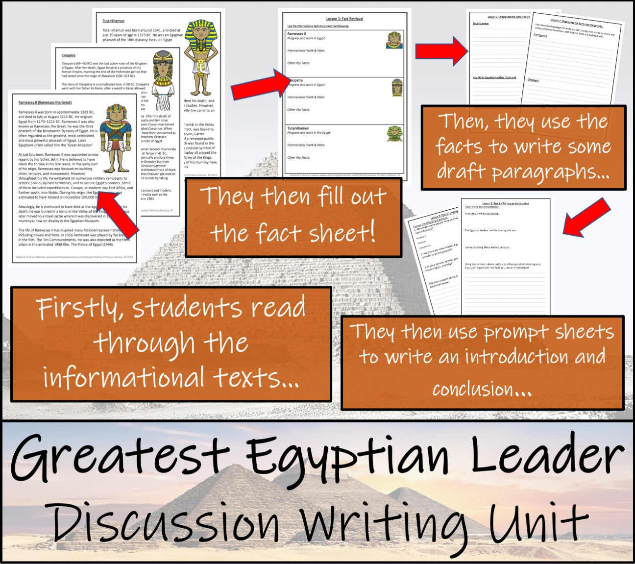 Ancient Egypt's Greatest Leader Opinion Writing Unit | 5th Grade & 6th Grade