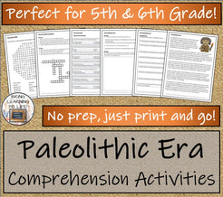 Paleolithic Era of the Stone Age Close Reading Comprehension | 5th & 6 ...